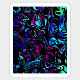 Dynamic Blues Abstract Digital Art. Magnet